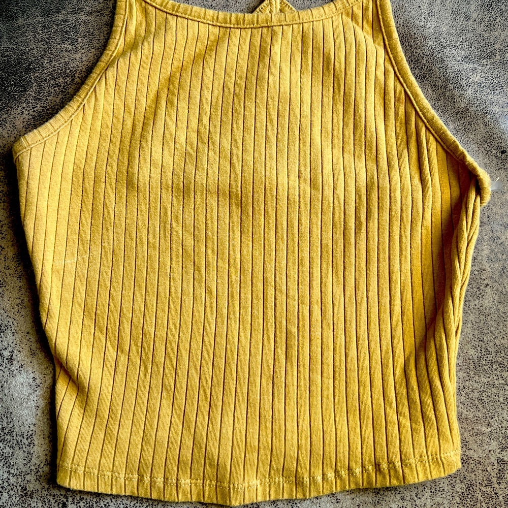 Mustard yellow cropped top
